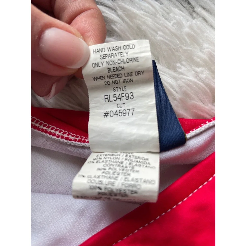Polo by Ralph Lauren Red White and Blue American Flag Triangle Bikini - Picture 4 of 9